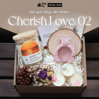  Set Quà Tặng Nến Thơm Thefu Tinh Dầu Cao Cấp Cherish Love 02 Decor Phòng Tặng Bạn Bè Người Thân 