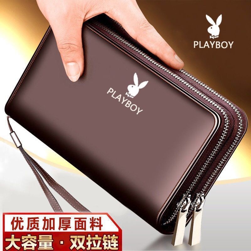 Ví Playboy Nam Chính Hãng Cao Cấp Dung Lượng Lớn Ví Cầm Tay Nam Chính Hãng Có Khóa Kéo Ví Dài