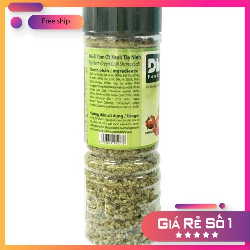 Muối Tôm Ớt Xanh DHFOOD 120G - Chấm gà luộc, trứng luộc