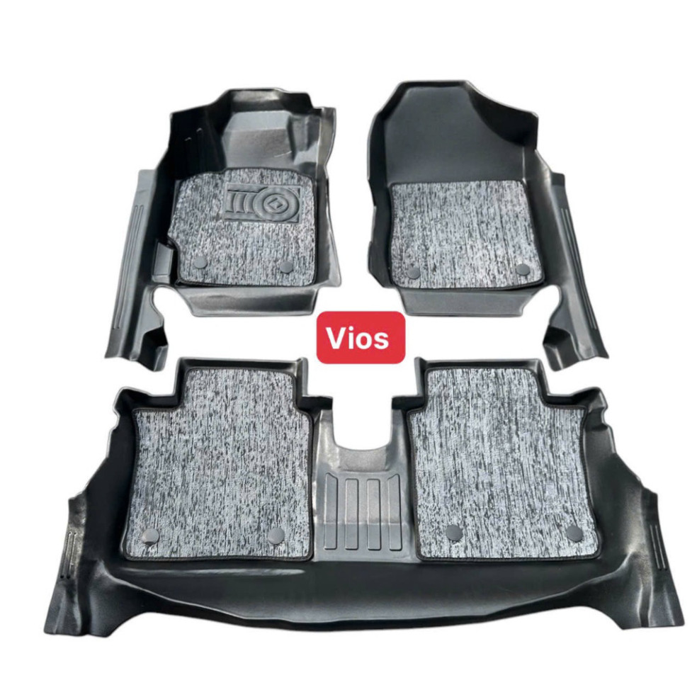 Lót sàn xe VIOS  2019 2020 2021 2022 2023 2024 2025. sàn nhựa 5D có rối và không rối