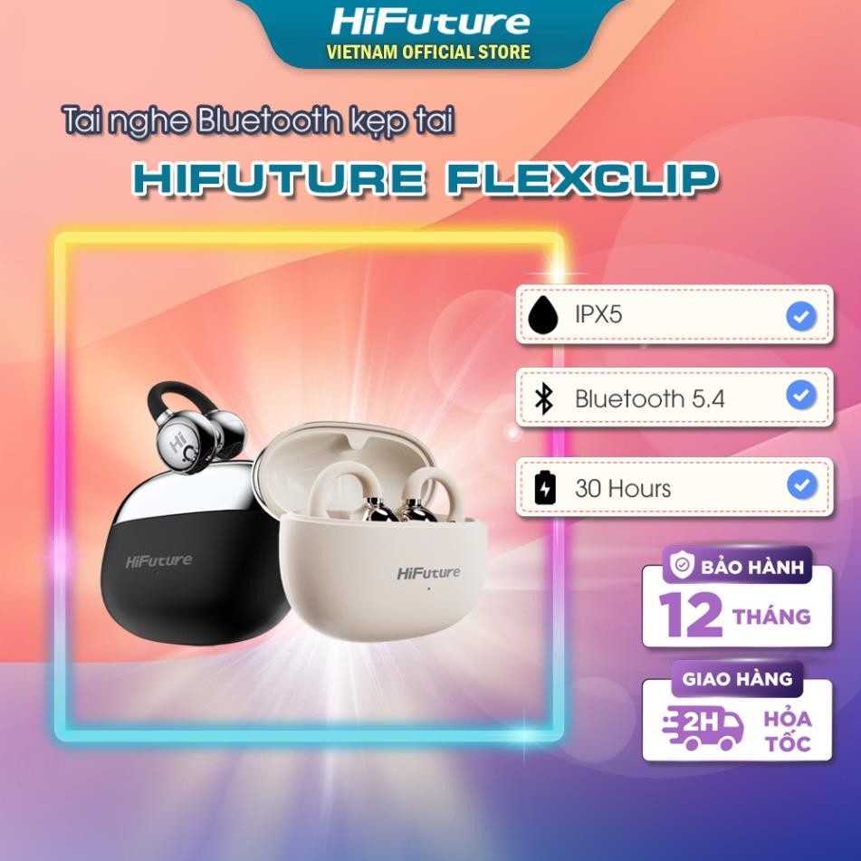 Tai nghe Bluetooth kẹp tai HiFuture FlexClip OWS (Bluetooth 5.4, ENC Noise Cancellation, 30 hours)