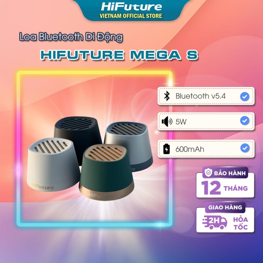 Loa Bluetooth Di Động tích hợp sạc không dây Magnetic HiFuture MEGA S 5W
