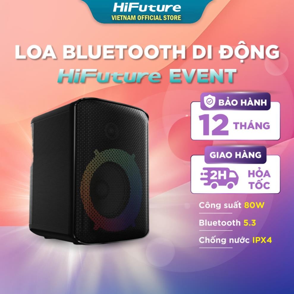 Loa di động HiFuture EVENT 80W ( Active and Vocal enable, Karaoke Support)