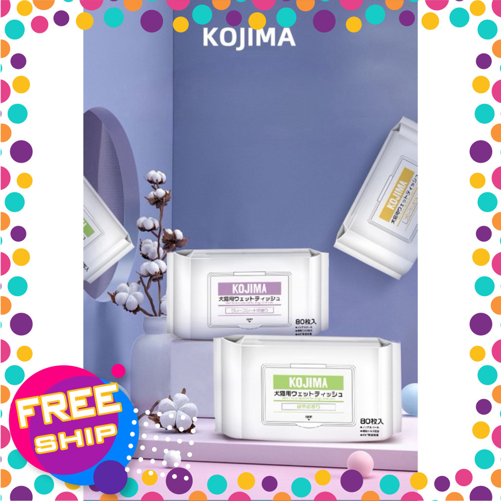 Khăn giấy ướt dành cho chó mèo - Kojima