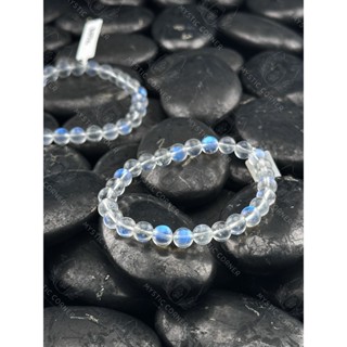   HIGH QUALITY  Vòng hạt Chuỗi vòng Moonstone  đá mặt trăng  hỗ trợ sức mạnh tinh thần trực giác vòng tay đá phong thuỷ 