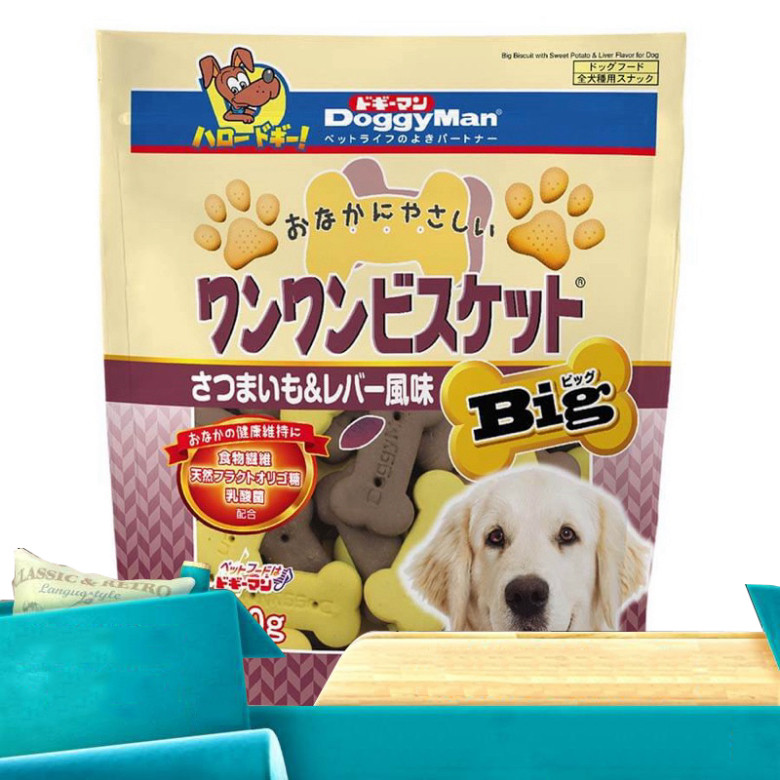 Bánh quy lớn bổ sung gan và khoai lang cho chó  DoggyMan