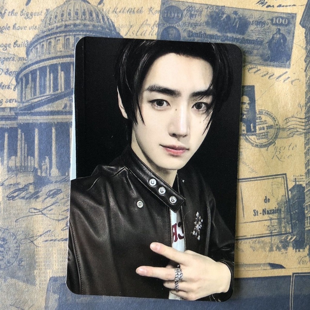 enhypen Áo khoác da Park Sung Hyun mini5 ORANGE BLOODsp Thẻ ưu đãi đặc biệt Park Seonghyun thẻ nhỏ