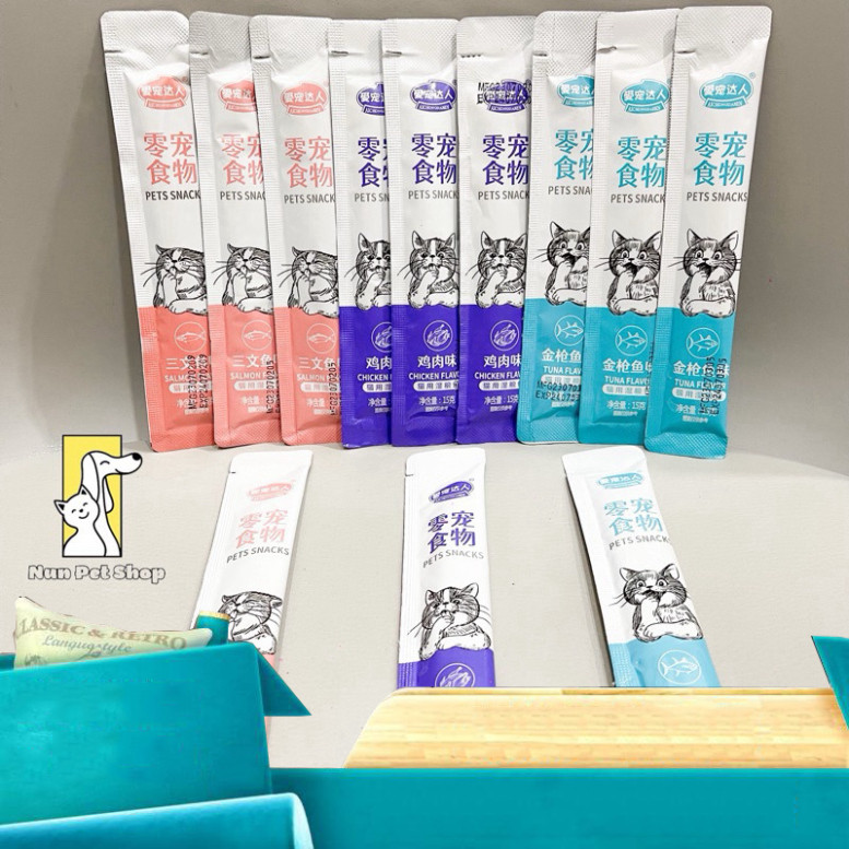Combo 10 gói súp thưởng cho mèo - Alchongdaren Pet Snacks