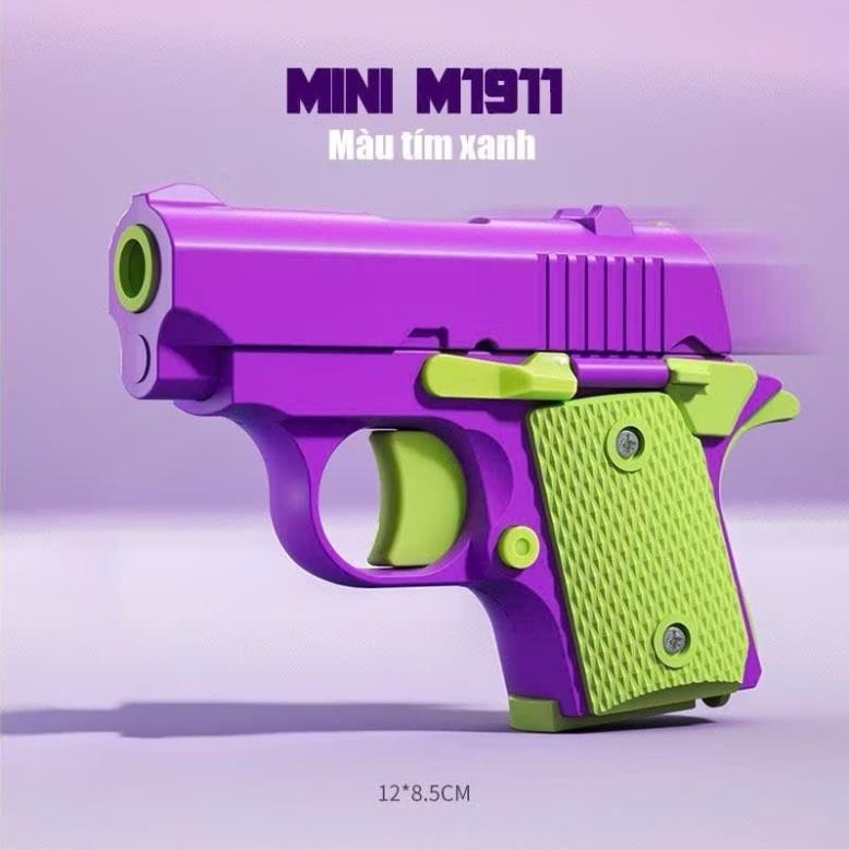 Xúng Cà Rốt M1911 In 3D – Đồ Chơi Vô Tri Hot Trend, Bóp Cực Đã, Giải Tỏa Stress Cực Vui