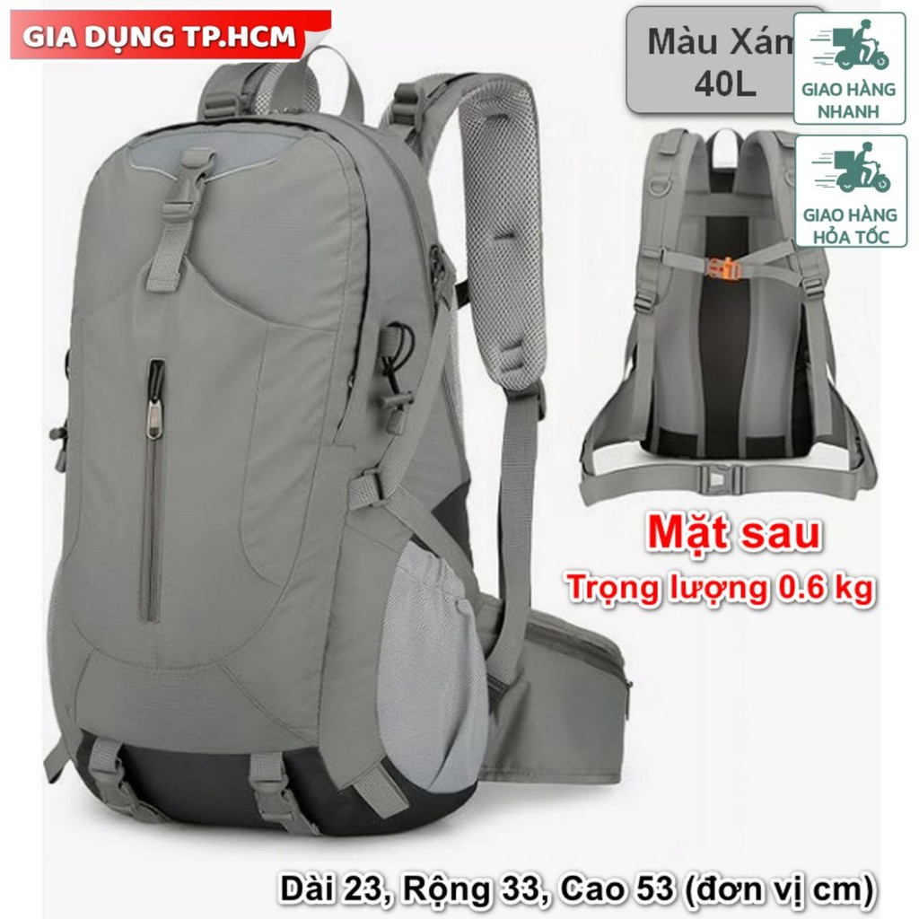 [Giadụng] BA LÔ DÃ NGOẠI 40L ĐA NĂNG SIÊU NHẸ NOIR TREKKING TRAVEL BACKPACK