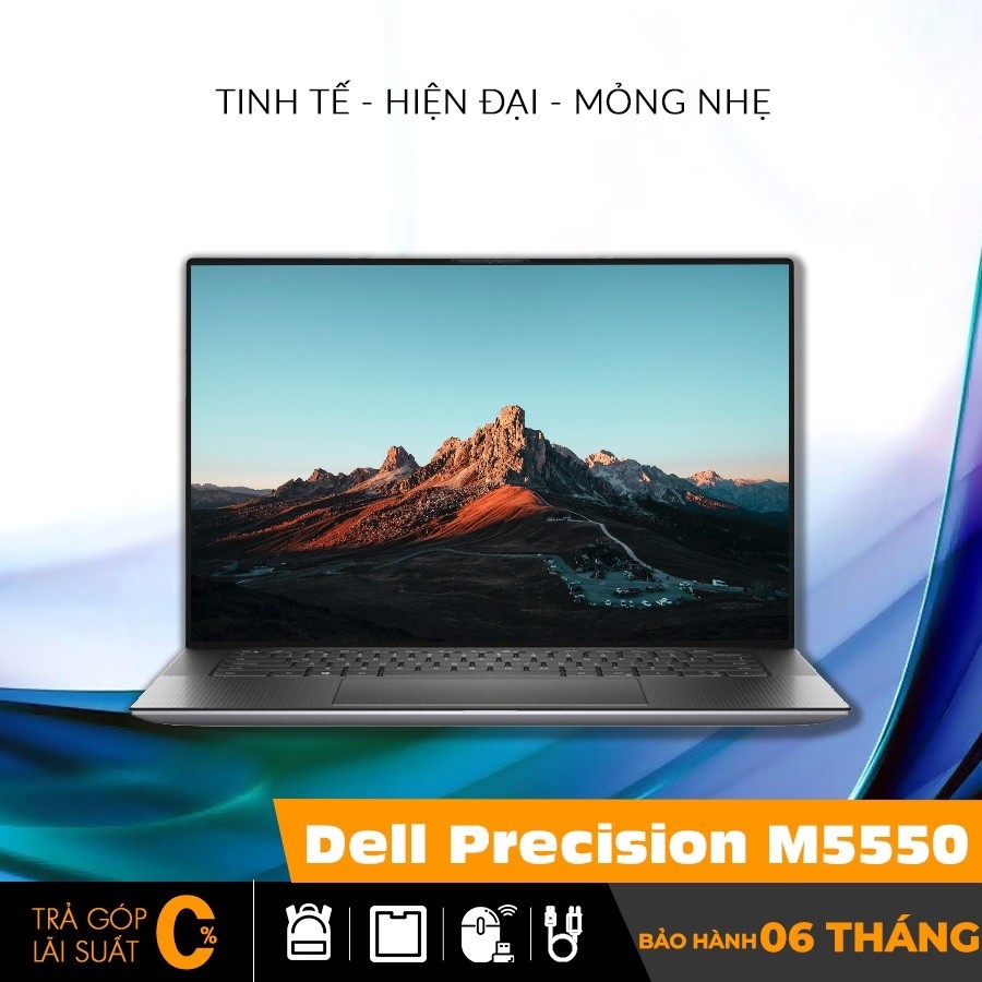 Dell Precision M5550 Core i7-10850H, 16 GB, SSD 512GB, Quadro T1000 4GB, 15.6 inch Full HD, 99%