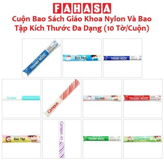Cuộn Bao Sách Giáo Khoa Nylon Và Bao Tập Kích Thước Đa Dạng (10 Tờ/Cuộn)