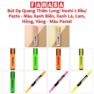 Bút Dạ Quang Thiên Long/ Hoshi 2 Đầu/ Pazto - Màu Xanh Biển, Xanh Lá, Cam, Hồng, Vàng - Màu Pastel