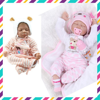[Đủ mẫu - Giá tốt] Búp Bê Reborn 55 cm (22 inch) Thân Gòn Mềm Mại, Búp Bê Vinyl NPK Reborn