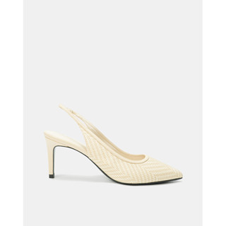 Giày Cao Gót Nữ 7cm Thời Trang JUNO Giày Cao Gót Slingback Phối Chất Liệu Đan CG07164