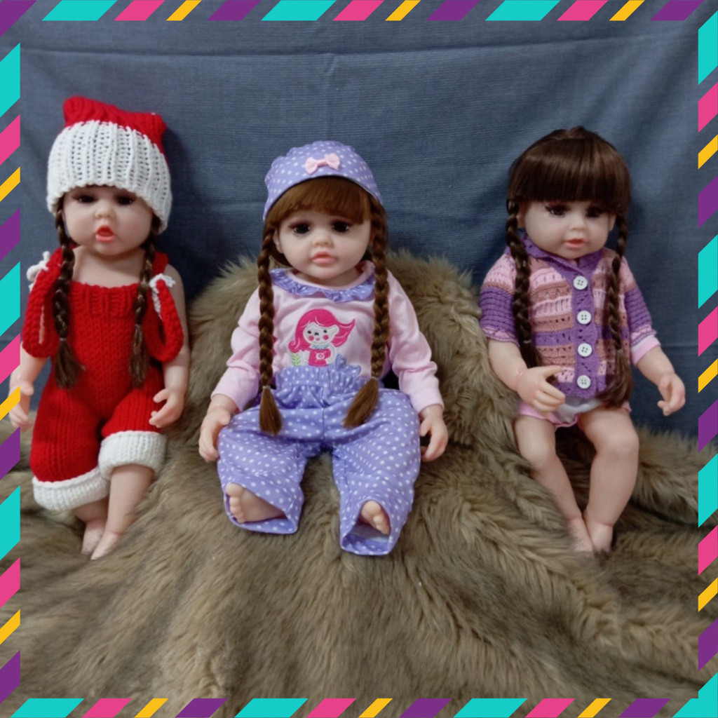 Búp Bê Reborn Silicon Mềm Mại 55cm - Búp Bê Giá Rẻ Chất Liệu Nhựa Vinyl Đẹp, Sinh Động