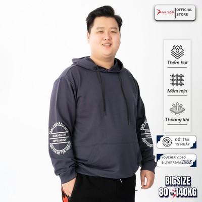 Áo Nỉ Bigsize Nam 80-140KG AKYOO Cao Cấp Không Bai Xù, Áo Nỉ Họa Tiết Nam Bigsize, Áo Nỉ Nam Bigsize - AN B4- AN B5
