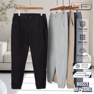 Quần Jogger Kaki Nam Big Size 80 -140kg Chất Kaki Thun Co Giãn 4 Chiều -JG KK 4 MAU