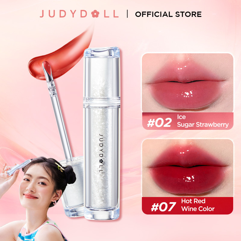 JUDYDOLL Son bóng "Ice-iron" Watery Lip Gloss Lâu trôi Không dính cốc Dưỡng ẩm 2,4g | BigBuy360 - bigbuy360.vn