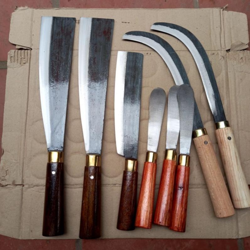 Dao chặt dừa gọt dừa dao lấy cùi dừa .liềm cắt buồng dừa hàng thép nhíp sắc bén