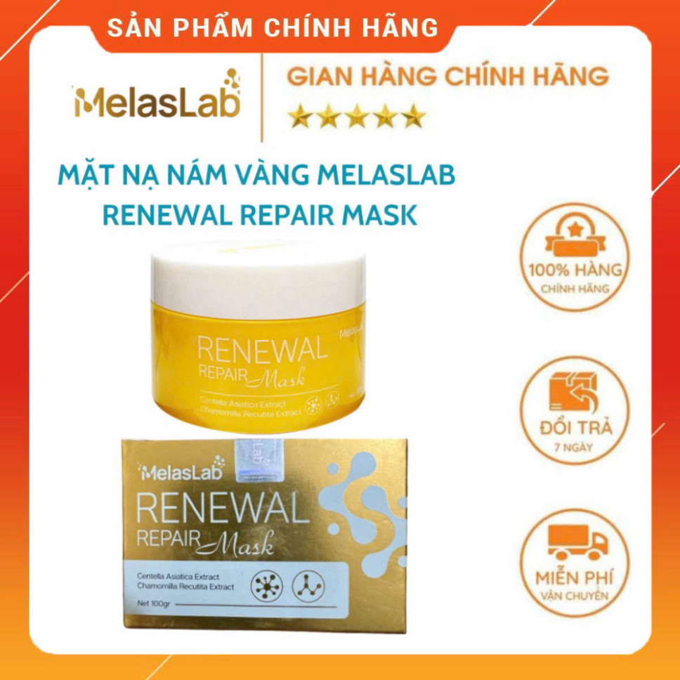 Mặt nạ nám Melaslab Renewal Repair Mask 100g giúp da mịn màng, mờ nám, sáng hồng HÀNG CHÍNH HÃNG