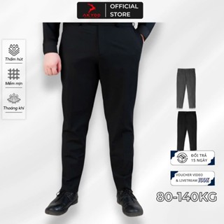  Quần Âu Bigsize Nam 80-135KG AKYOO Cao Cấp Chống Nhăn Không Bai Xù - QA DEN - GHI - X THAN 