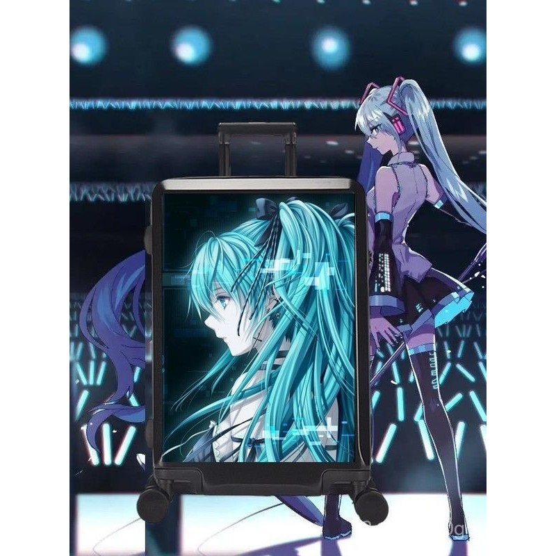 Vali nhỏ 2D Hatsune Miku Anime, vali kéo có mật khẩu, vali xách tay, vali du lịch 20inch