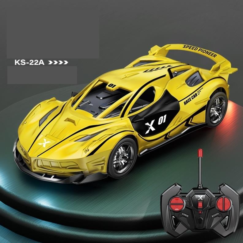 [CÓ ĐÈN] Xe Đua Có Đèn Pha Siêu Chất Cho Bé- Ô Tô Điều Khiển Từ Xa Tốc Độ Cao