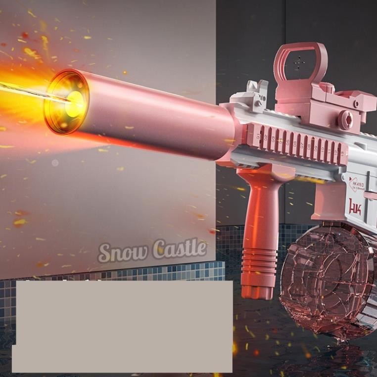 Đồ Chơi Súng Nước Tự Động – Phiên Bản 2025, Có Đèn LED Tặng Pin Sạc M416