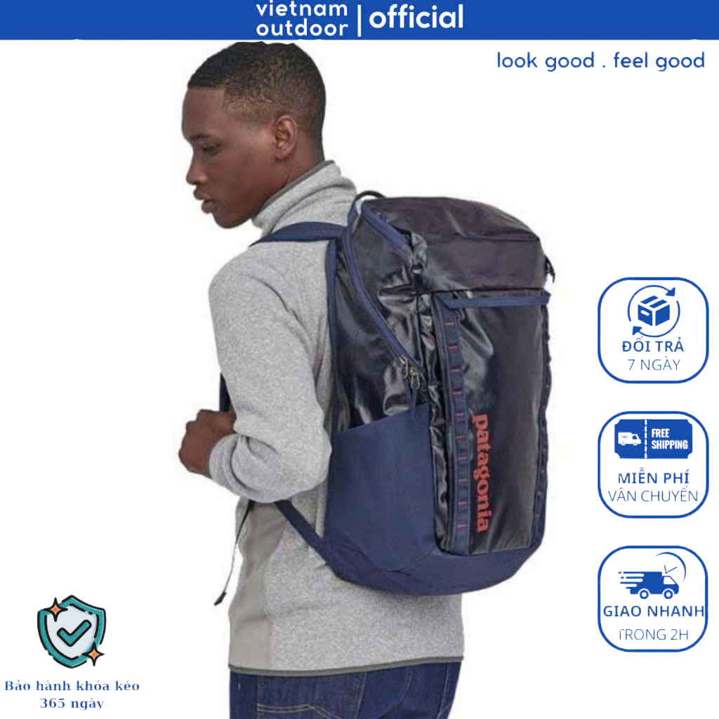 Balo Patagonia Black Hole Pack 32L – Chống Thấm, Đựng Laptop 15 inch – Phù Hợp Đi Học, Du Lịch, Dã N