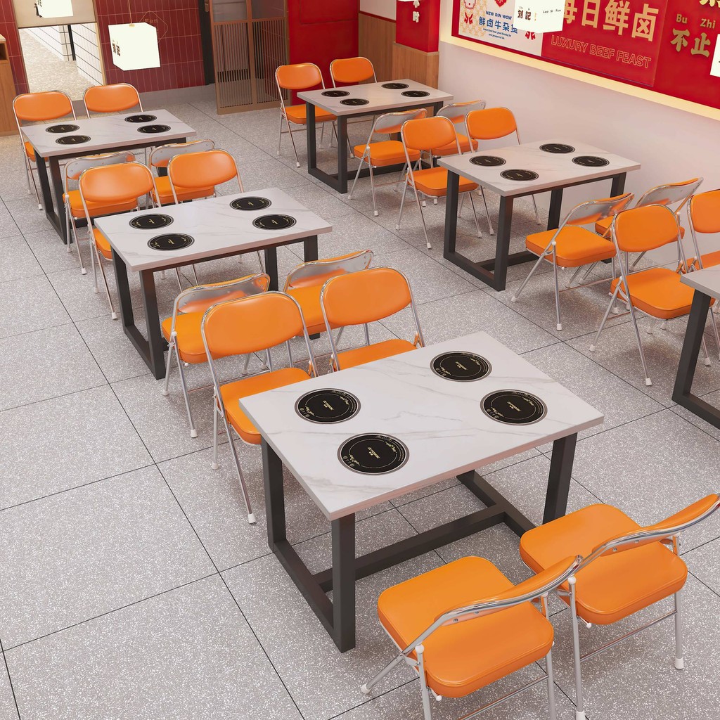 【99%Tỷ lệ đánh giá tích cực】Buffet hải sản cho một người, một nồi, nồi lẩu nhỏ, bếp từ tích hợp, bàn