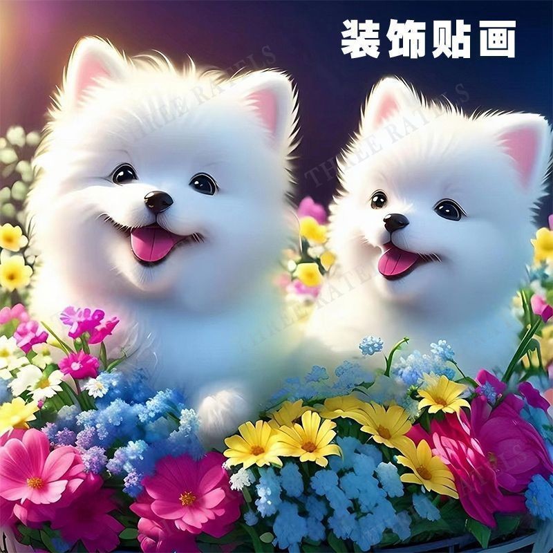 Ảnh dán chó dễ thương, ảnh dán tường hoạt hình cho phòng ngủ, ảnh dán tường cho phòng tắm, ảnh dán t