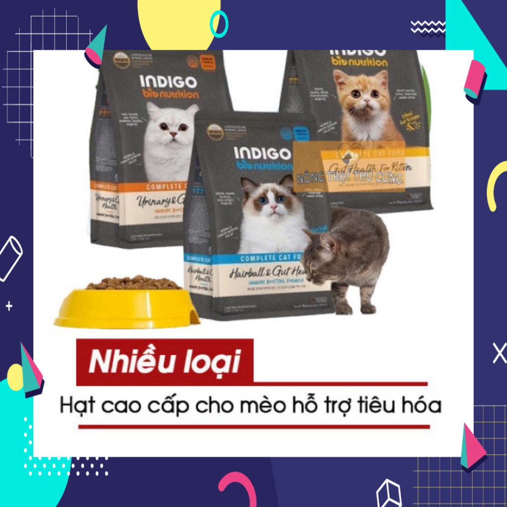 Hạt hữu cơ cho mèo Indigo Bio Nutrition Gut Healthy