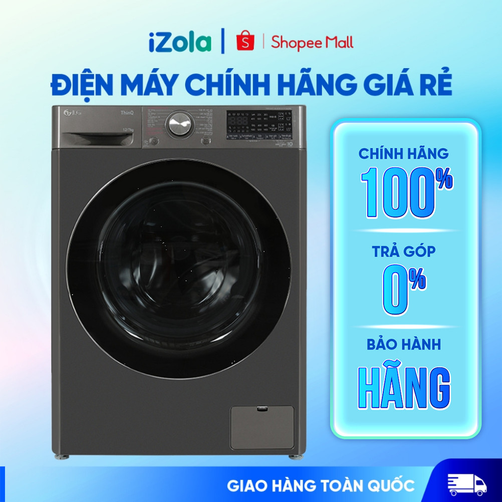 FV1412H3BA - Máy giặt sấy LG Inverter giặt 12 kg - sấy 7 kg FV1412H3BA - Hàng chính hãng