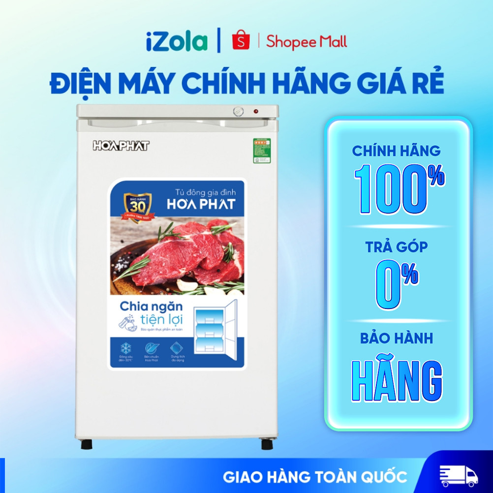 Tủ đông đứng Hòa Phát HPF UAH6106 106 lít - Hàng chính hãng