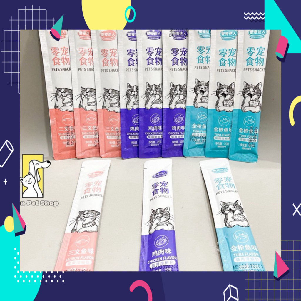 Combo 10 gói súp thưởng cho mèo - Alchongdaren Pet Snacks