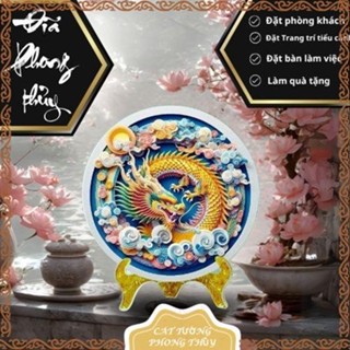 Đĩa Phong Thuỷ Trang Trí - RỒNG AN KHANG - Cao Cấp, Sang Trọng, Dùng Trang Trí Nhà Cửa Hoặc Làm Quà Biếu Tặng