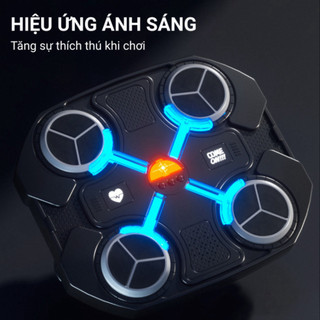  Máy Đấm Bốc Theo Nhạc Máy Tập Đấm Boxing Kết Nối Bluetooth Phát Nhạc Đèn Led Nháy Theo Nhịp Cho Bé 