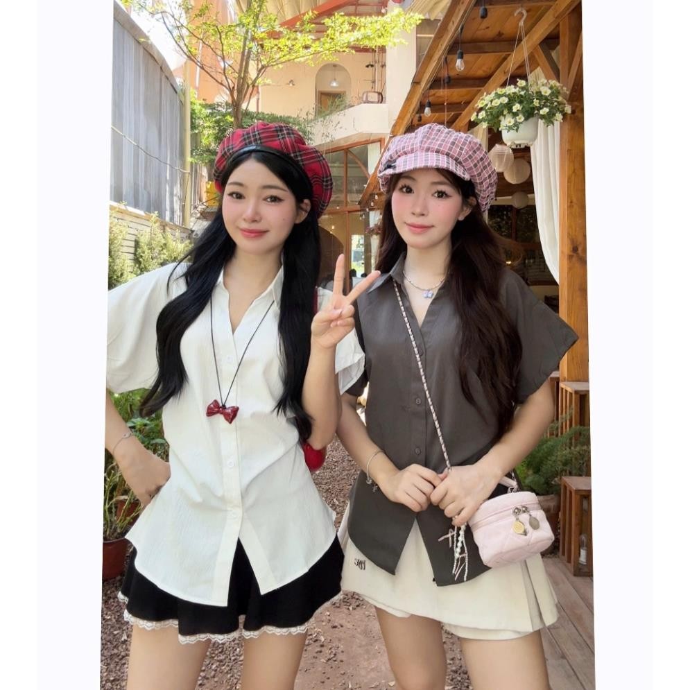 (Hàng QC) Áo sơ mi cổ đức buộc dây eo tiểu thư, áo kiểu nữ Hàn Quốc A381 Luna Vintage