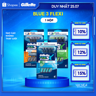 Dao Cạo Râu GILLETTE Blue 3 Flexi - Hộp 4 Cái