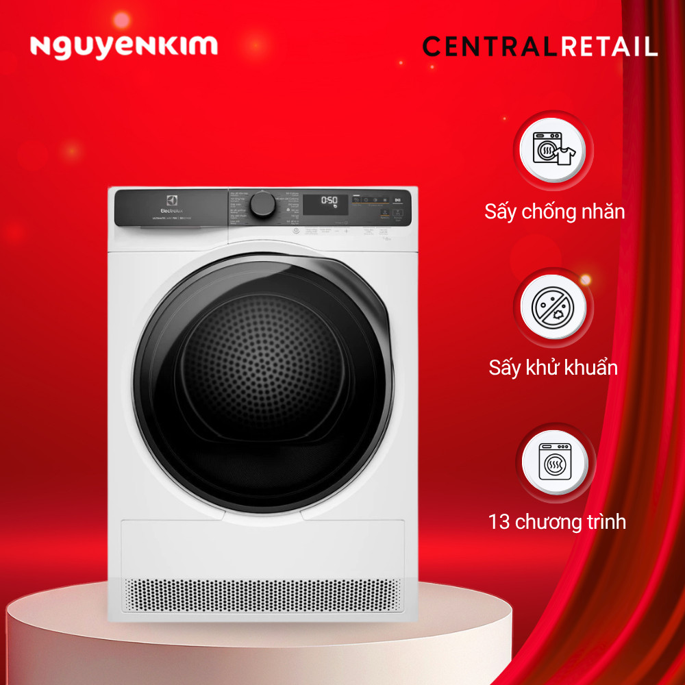 Máy sấy quần áo bơm nhiệt Electrolux 9 kg EDH903R7WC