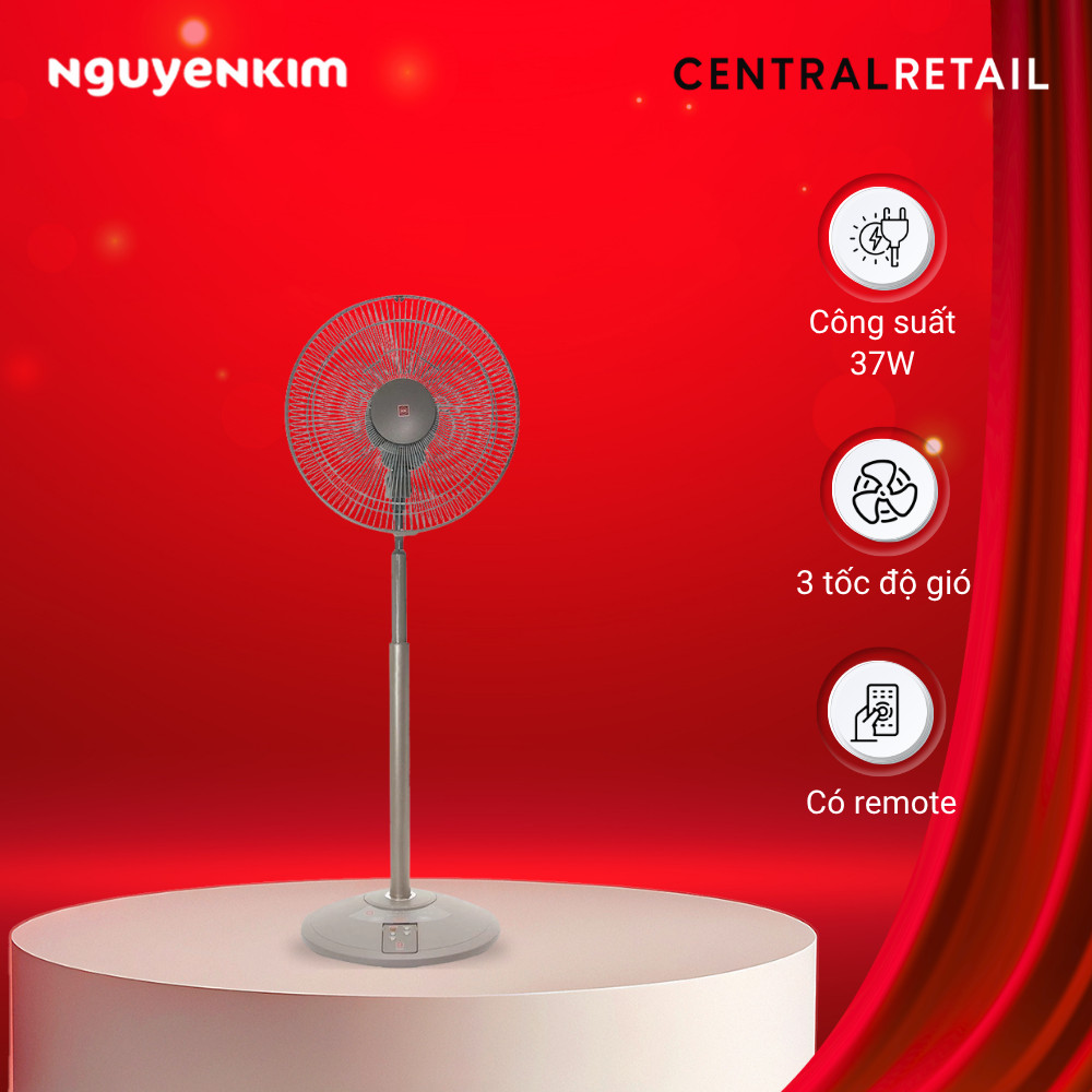 Quạt đứng KDK N30NH Vàng - Công suất 37W