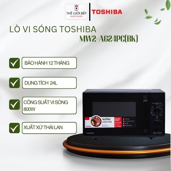 Lò vi sóng Toshiba MW2-AG24PC(BK) 24L, Chức năng Eco tiết kiệm điện - BNK