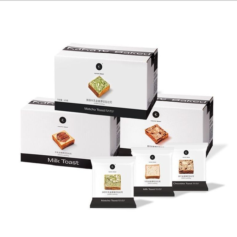 Bánh mì nướng cắt dày, bánh mì nướng sữa lúa mì nguyên chất, bánh mì nướng sữa matcha, bánh mì sô cô