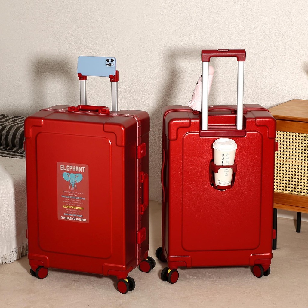 Vali đa năng màu đỏ, vali cưới, vali du lịch, vali kéo, vali có mật khẩu, vali bền