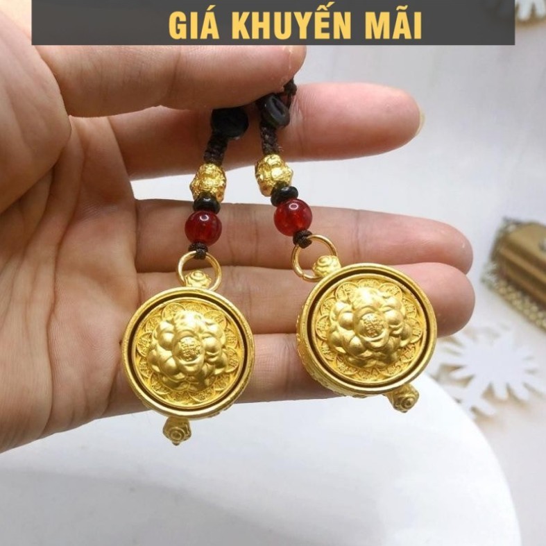 (Giá KM) Móc Khoá Bình Tụ Bảo Xoay , Móc khóa trang trí 12 con giáp Đồng Thau , Treo chìa Khóa Nhà, 