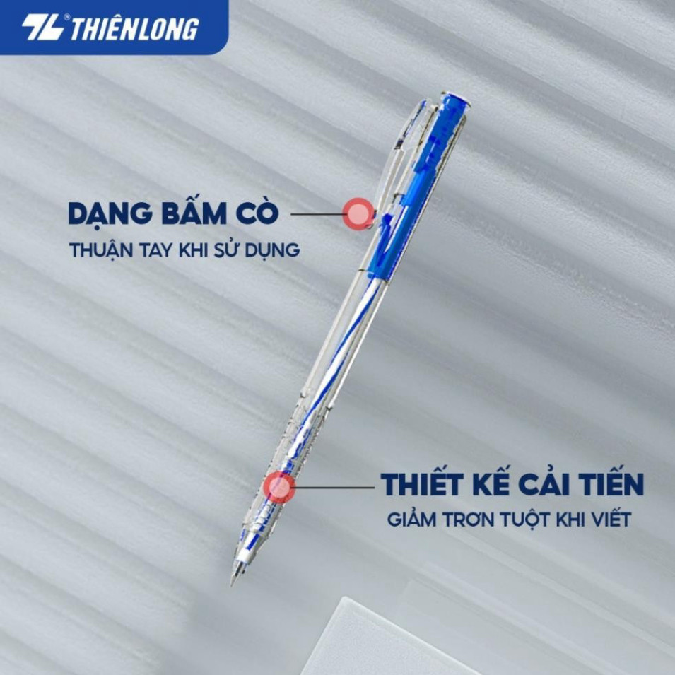 Hộp 20 cây bút bi Thiên Long TL-027 và Combo 10 Bút Bi Thiên Long TL-027 (Loại Rẻ)