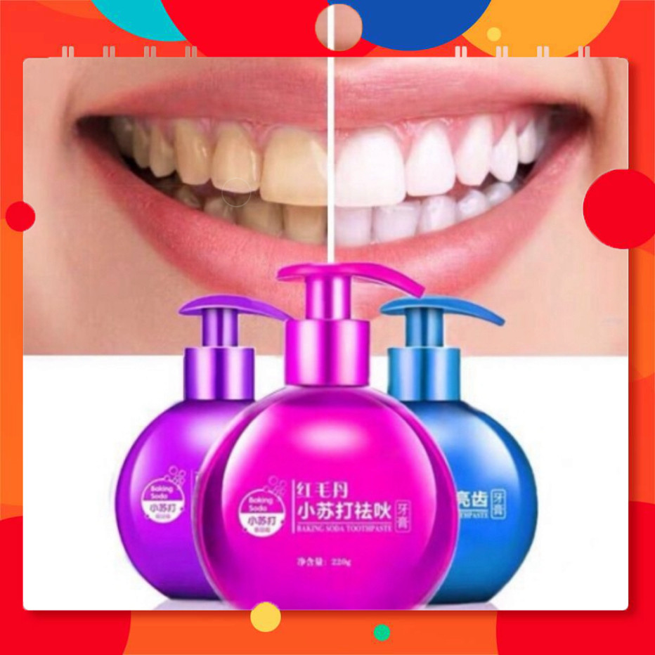 Giá tốt - ```Banking Soda Kem Đánh Răng Làm Trắng Răng Vị Hoa Quả 220g - Lọ Tròn 220g cho nụ cười rạ