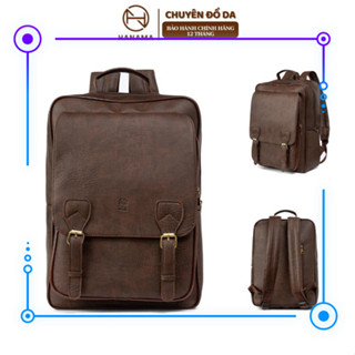 Balo Dabag Đeo Vai Đựng Laptop Hanama Bon18M hai mầu cơ bản Nâu và Đen khóa kẽm mạ đồng