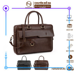 Túi công sở Dabag cao cấp HN R1 da PU hai mầu nâu - đen khóa kẽm mạ Đồng